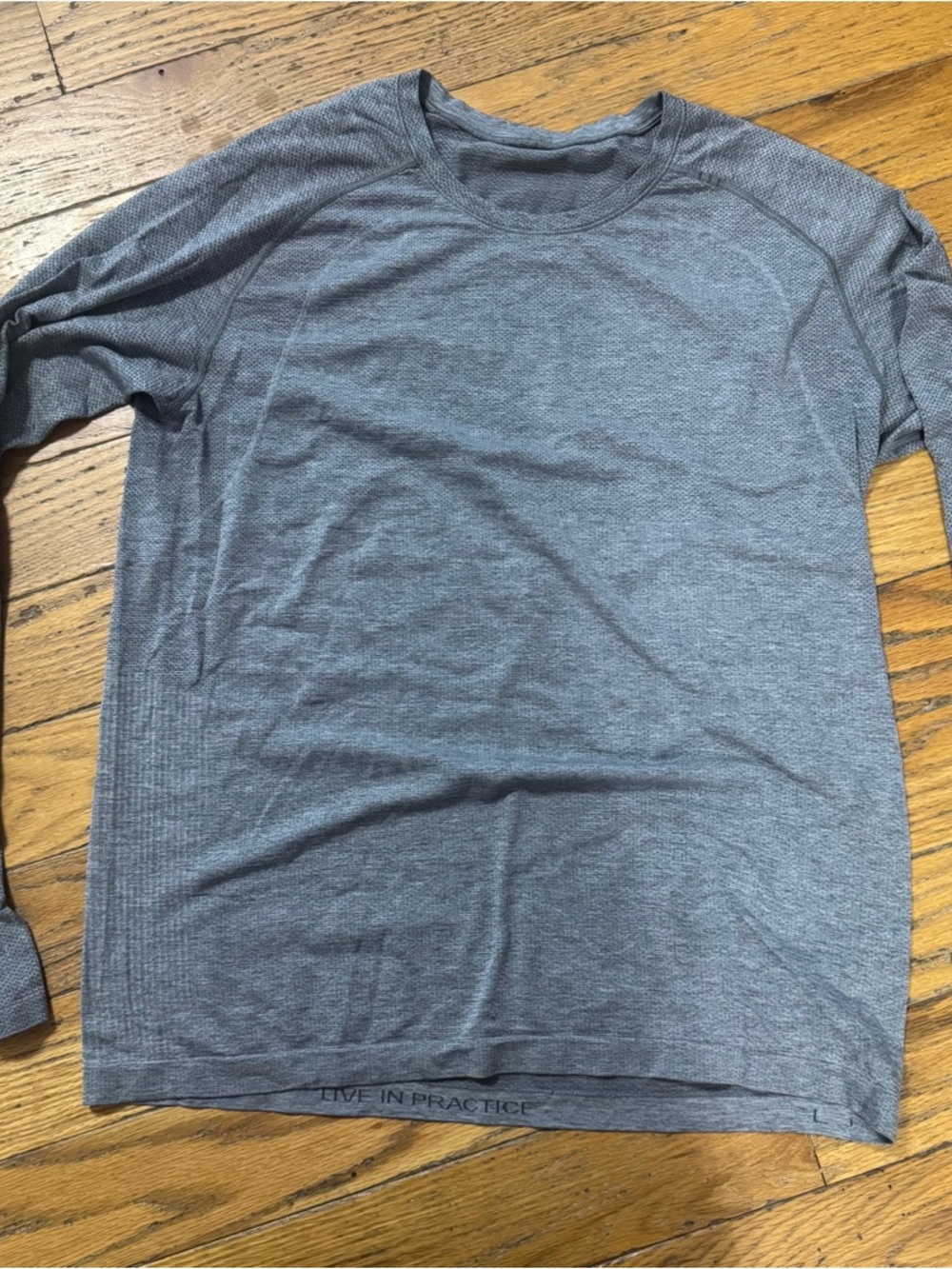 Men's Long-Sleeve Crew Neck Shirt - Gray